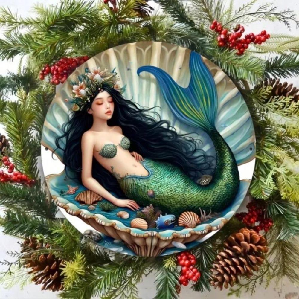 Enchanting Seashells Underwater Metal Wall Art Decor Flat 2D