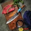 8 Inch Chef Knife Cleaver Meat Fruit Fish Slicing Knife Stainless Steel Utility Knives Kitchen Laser Damascus Knife Resin Handle