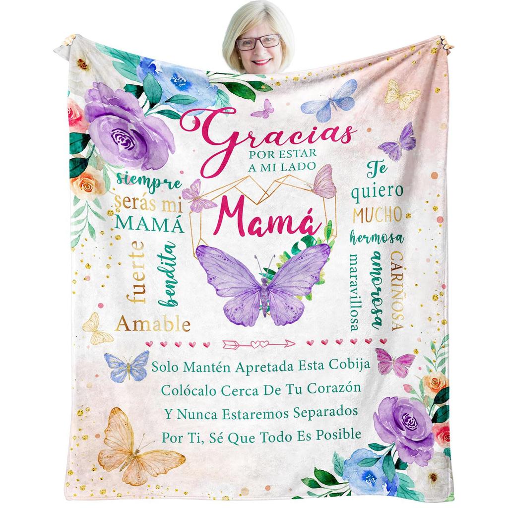 60-Year-Old Woman'S Birthday Gift Creative Digital Printing Blanket Flannel Warm Home Essential Printing Blanket