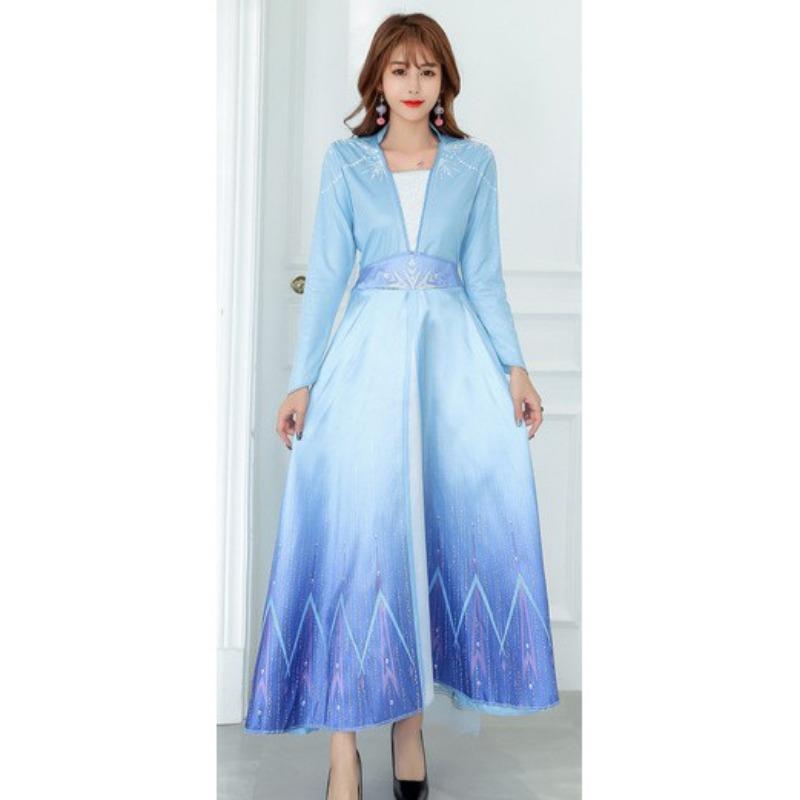Frozen Adult Dress Queen Elsa Princess Dress Elsa Dress Anna Performance Costume Veil Dress
