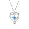 Double-Layer Eternal Love Necklace Female, Ocean Heart Twelve Star Stone Series Love Necklace