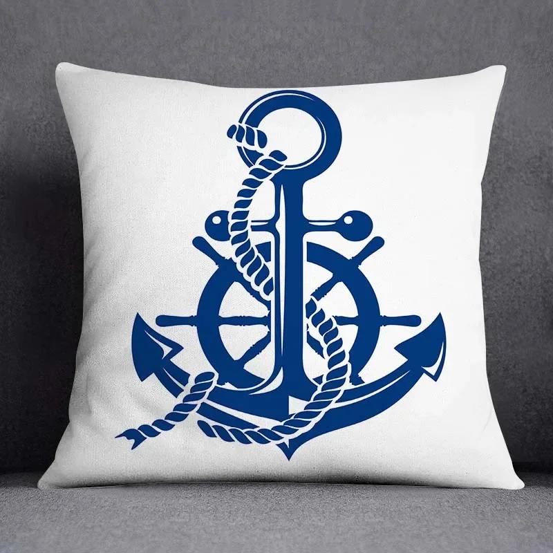 Blue Sailor Mermaid Marine Home Decor Pillowcase Square   Office  Cushion Cover