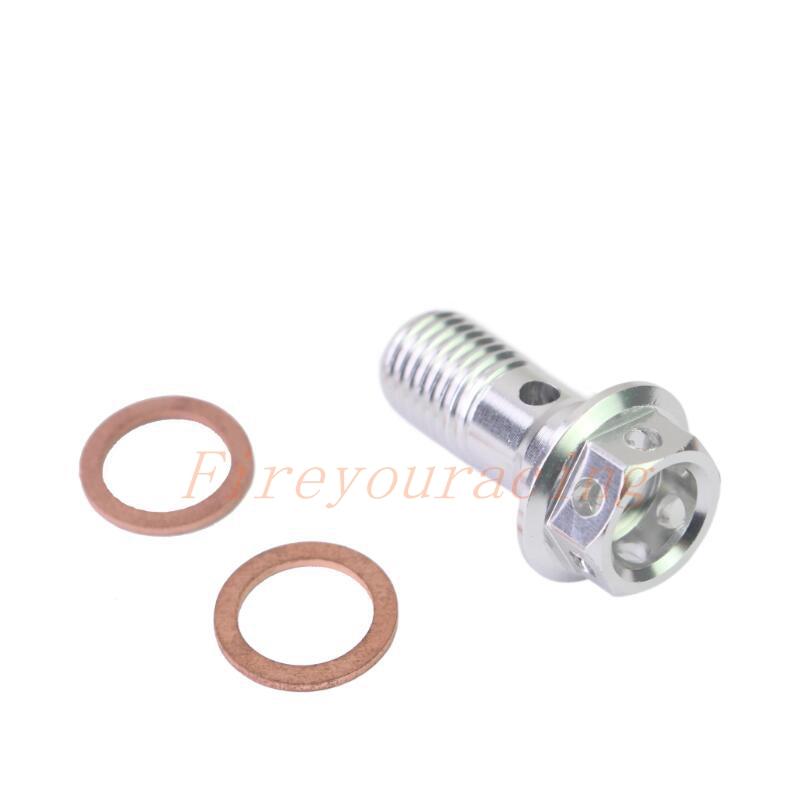 Motorrad Bremsleitungen Bremssattel Universal M10X1.25/1.0mm Banjo Schrauben Bunte Motorrad Ölnippel Schrauben Öl Schrauben