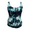 Plus Size Swimsuit One Piece Zipper Front Military Printing Swimsuits Woman 2024 Big Size Swimwear Bikinis