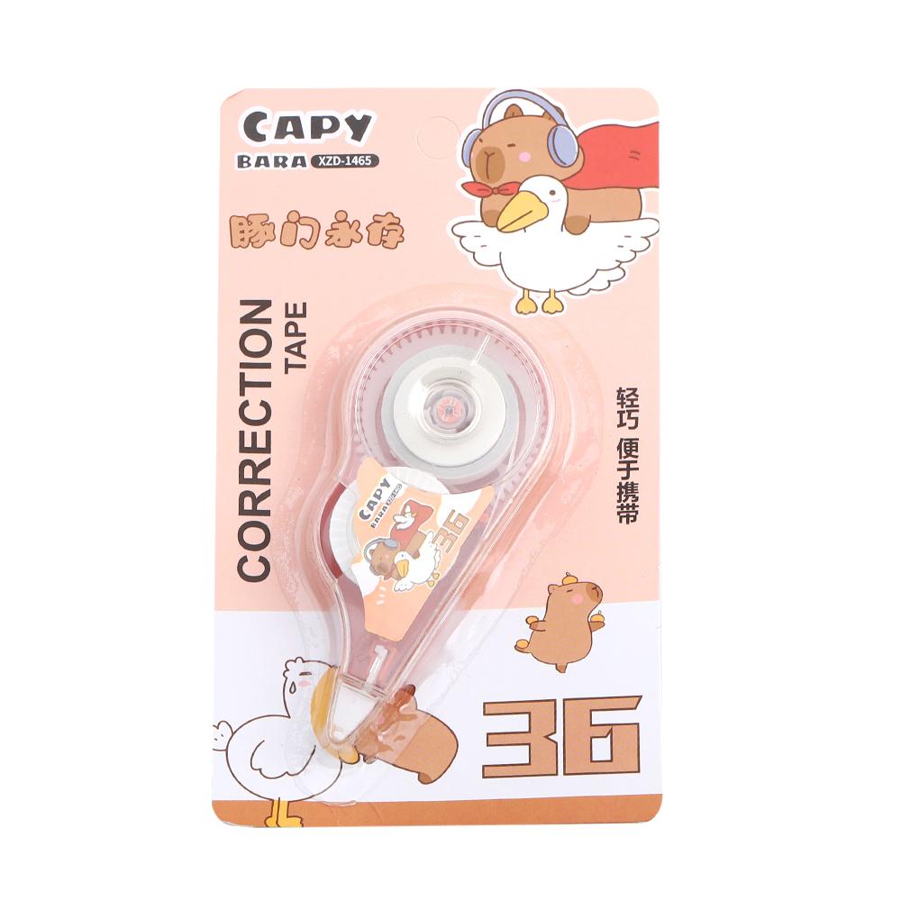 1 Piece Mini Cartoon Capybara Large Capacity Correction Tape Tools School Office Corrector Stationery Supplies