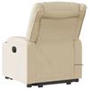 Massage Recliner with Rising Function Cream Fabric