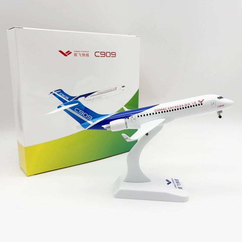 ARJ-21 Model Blue Plane 24cm C909 Airways Scale Aircraft Diecast Metal Alloy With Airplane Base Home Ornaments