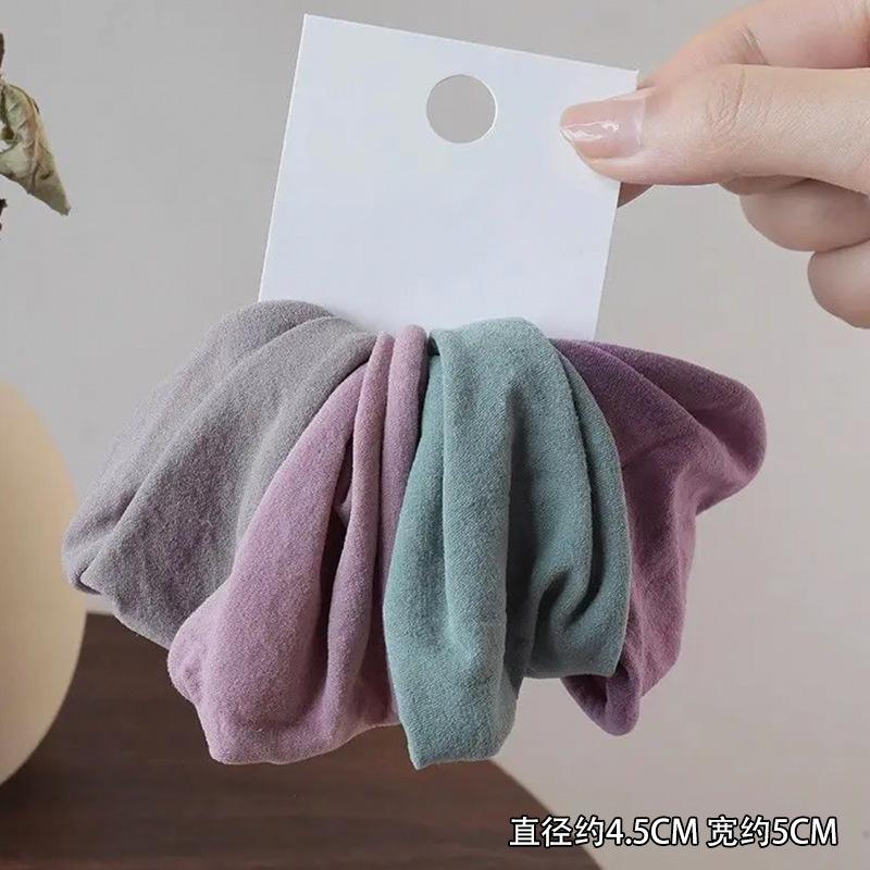 4er Set Solide Breite Haarbänder Seile Damen Pferdeschwanzhalter Haargummi Scrunchies Gummibänder Stirnband Koreanische Mode Haaraccessoires