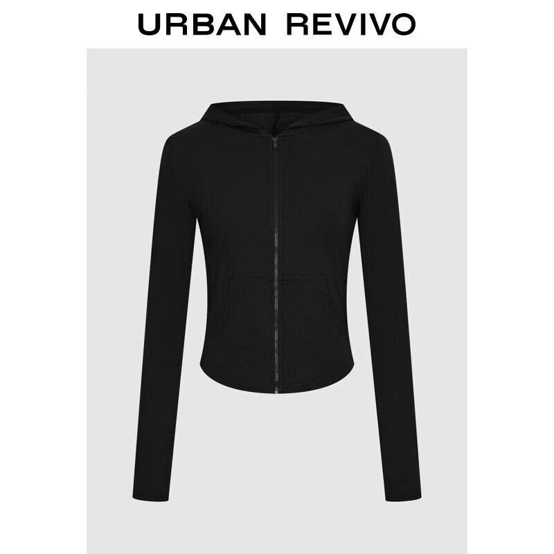 UR 2026 Women s Slim-Fit Hooded Zip Jacket L чёрный