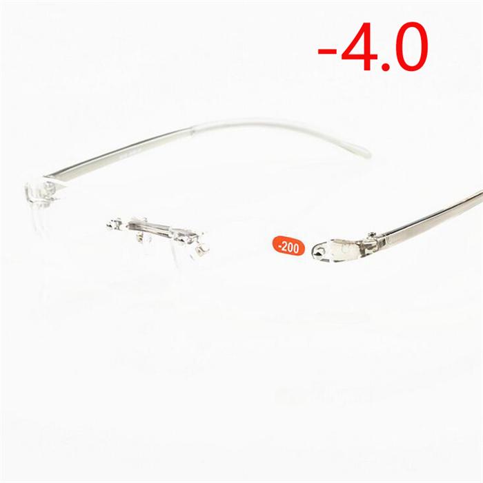 

-1.0 -1.5 -2.0 -2.5 -3.0 -3.5 -4.0 Acrylic Lens Rimless Finished Myopia Glasses Women Men Soft Frame Myopes Lunettes