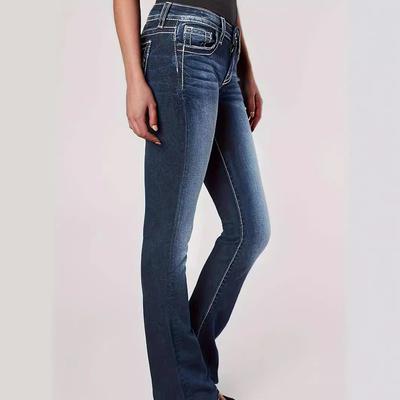 Damen Jeans Mittelhoch Gerade Bein Damen Bootcut Mittelhoch Insta Stretch Juniors Jeans Retro Gerade Locker Denim Hose