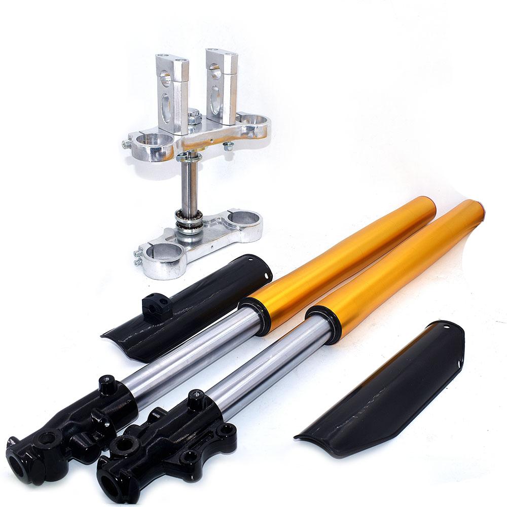 710MM Front Inverted Fork Shock Absorption 45MM/48MM with Device Upper and Lower Plate for Chinese Dirt Pit Bike CRF KLX