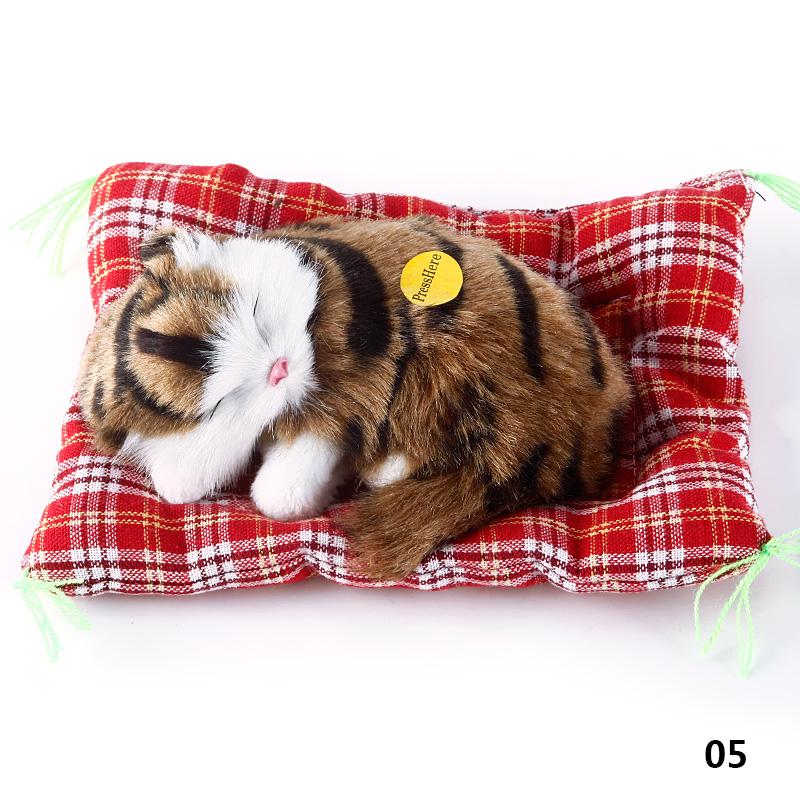 Brand Latest Simulation Animal Doll Plush Sleeping Cats Toy Featuring Cushion Can Speak Out featuring Sound Children Gift Idea Stuffed Desk Ornament