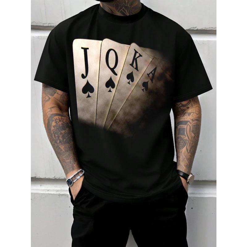 Summer Men's 3D Printed Crew Neck T-Shirt Fashion Versatile Breathable Trend Casual