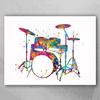Music Notation Equipment Watercolor Poster Print Music Art Vintage Picture Wall Art Canvas Painting for Home Room Decor Cuadros