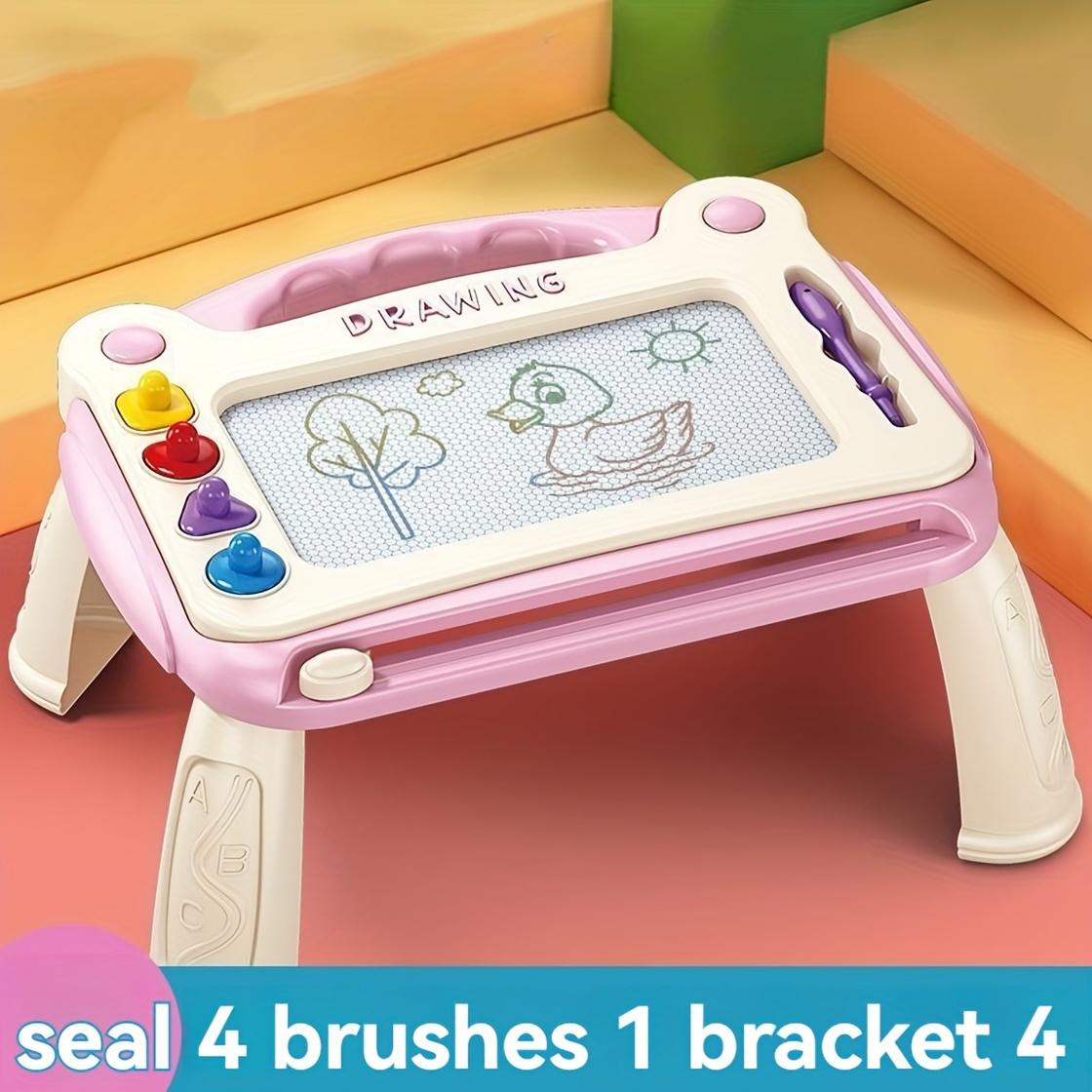 

Магнитная доска для рисования, игрушка-доска для рисования, игрушка для развития интеллекта, подарок на день рождения для мальчиков и девочек, (4 штампа + 1 карандаш + 4 подставки)