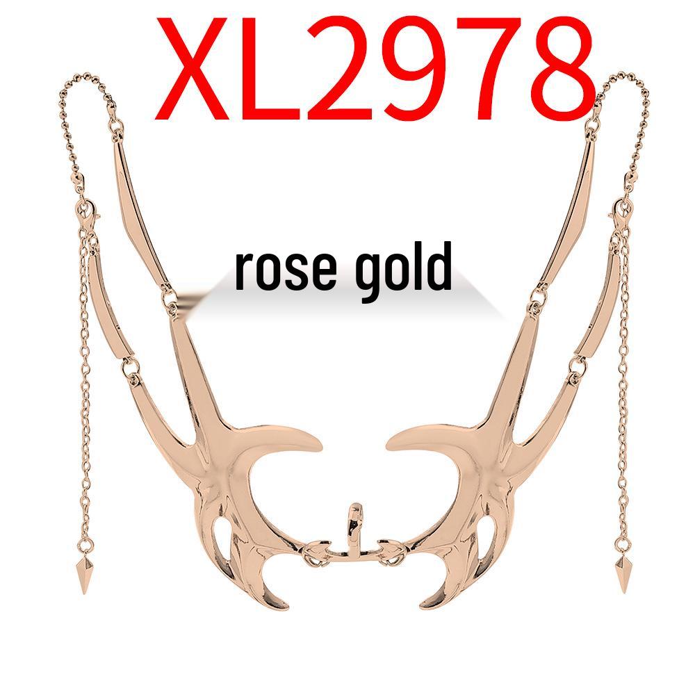Europäischer & Amerikanischer Modeschmuck aus Legierung: Nase, Kinn, Gesicht Halskette - Nicht verblassendes Partygeschenk.
