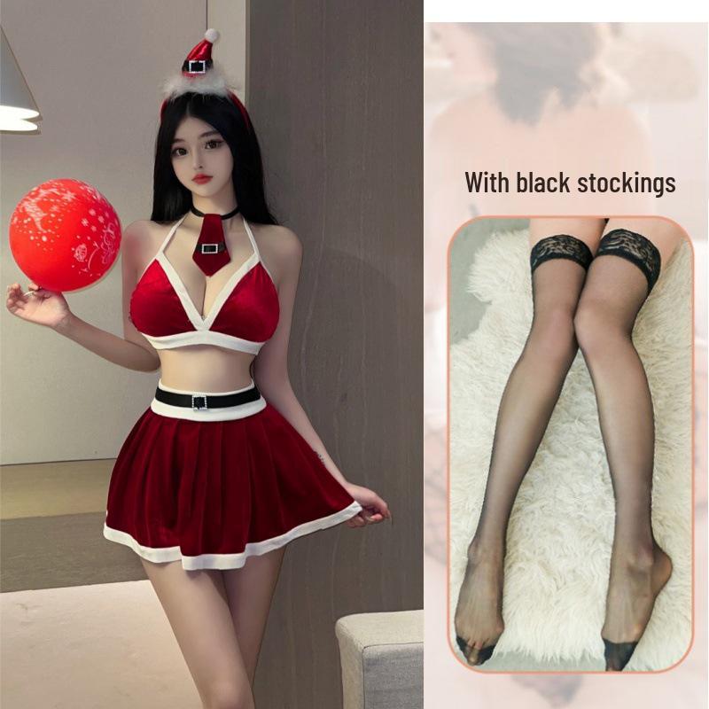 Slimming Christmas Lingerie Set: Temptation Role Play with Quick-Release Design
