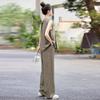 Sleeveless top with wide-leg pants two-piece set women's summer new temperament fashion casual suit