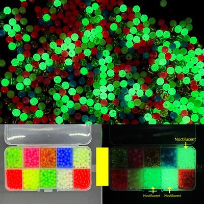 1000 Pezzi 5mm Perline Luminose da Pesca Perline Affondanti Luminescenti Perline Spaziatrici Rotonde Fermasagole Accessori per Esca Facili da Usare