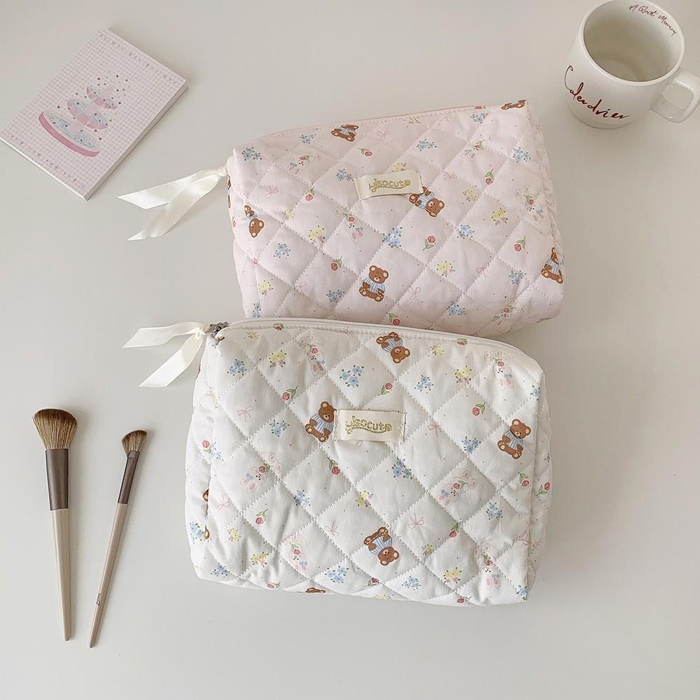 Cute Bear Cosmetic Bag Large Capacity Multi-function Makeup Lipstick Storage Bag Waterproof Travel Storage Pouch