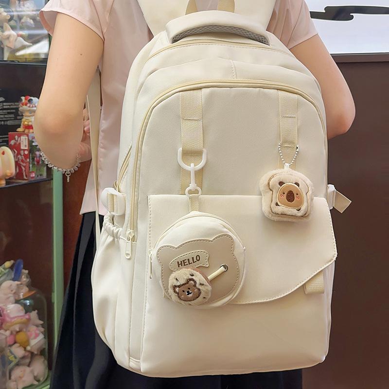 Korean version of cute girl schoolbag female sweet campus large-capacity junior high school students and primary school students high-value backpack