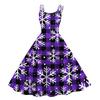 Children's Fashion Casual Christmas Print Sexy Off-the-shoulder Punk Retro Dress