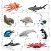 Simulated Pacific Creature Octopus Tortoise Killer Shark Gray Whale Killer Leopard White Dolphin Crab Static Model Toy