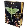 Hindro Księga Czarów Dziennik Cieni z Zamkiem Vintage Ręcznie Robiony Ćma Księżycowa Motyl Morpho Magia Pogańska Wiccański Codzienne Użycie x 5 Zapięcie, Skóra, Nadruk,