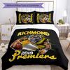 Richmond Tigers 3pcs Bedding Set Duvet Cover Closure Includes 1 Duvet Cover & 2 Pillowcases for All Seasons Bedroom Home Dorm Decor