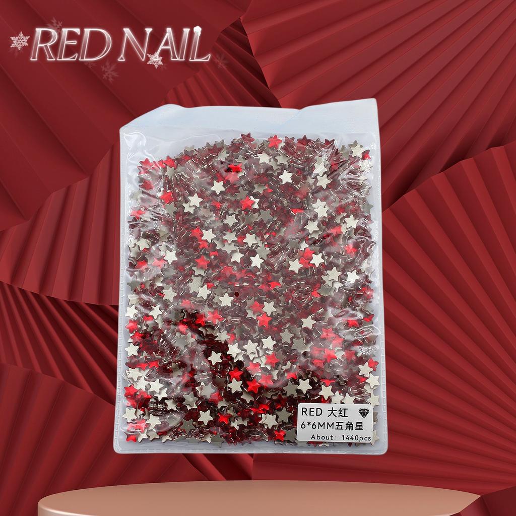 Pachet întreg de Crăciun de Anul Nou, mic, mare, roșu, fund plat, formă specială, diamant, artă pentru unghii, ornament pentru unghii, diamant roșu în formă specială