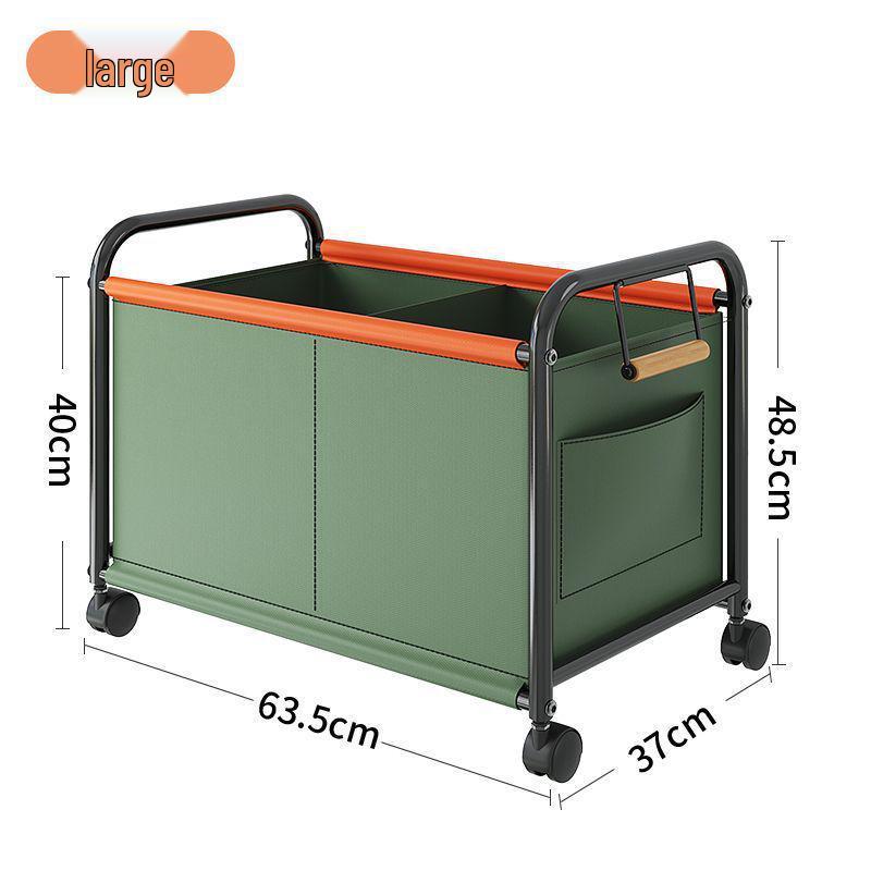 Multifunctional Children's Toy Storage Trolley with Wheels
