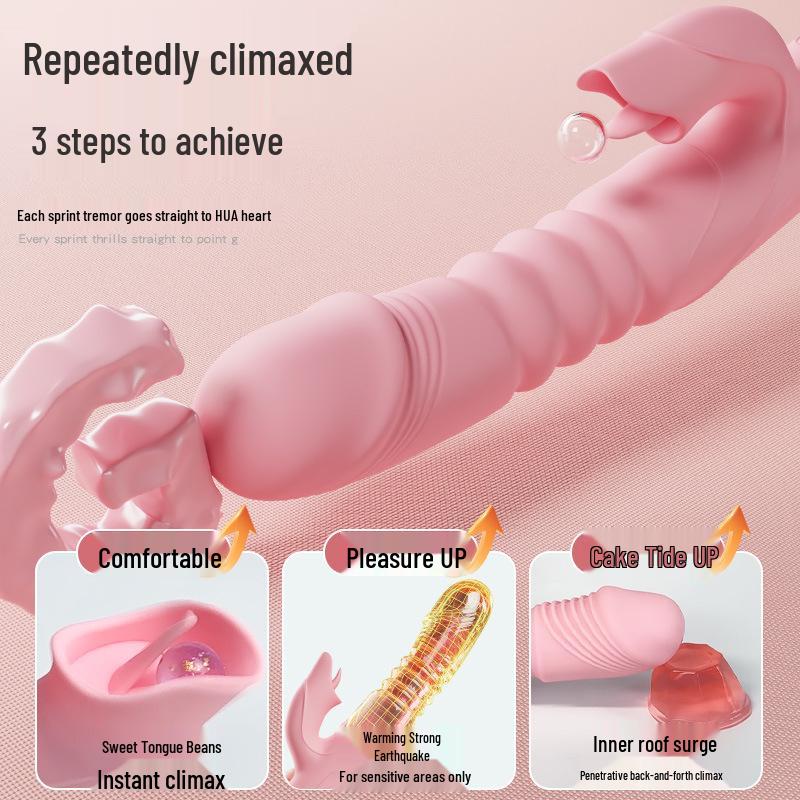 Long Love Women's Automatic Thrusting Vibrator - Telescopic AV Massager Adult Toy