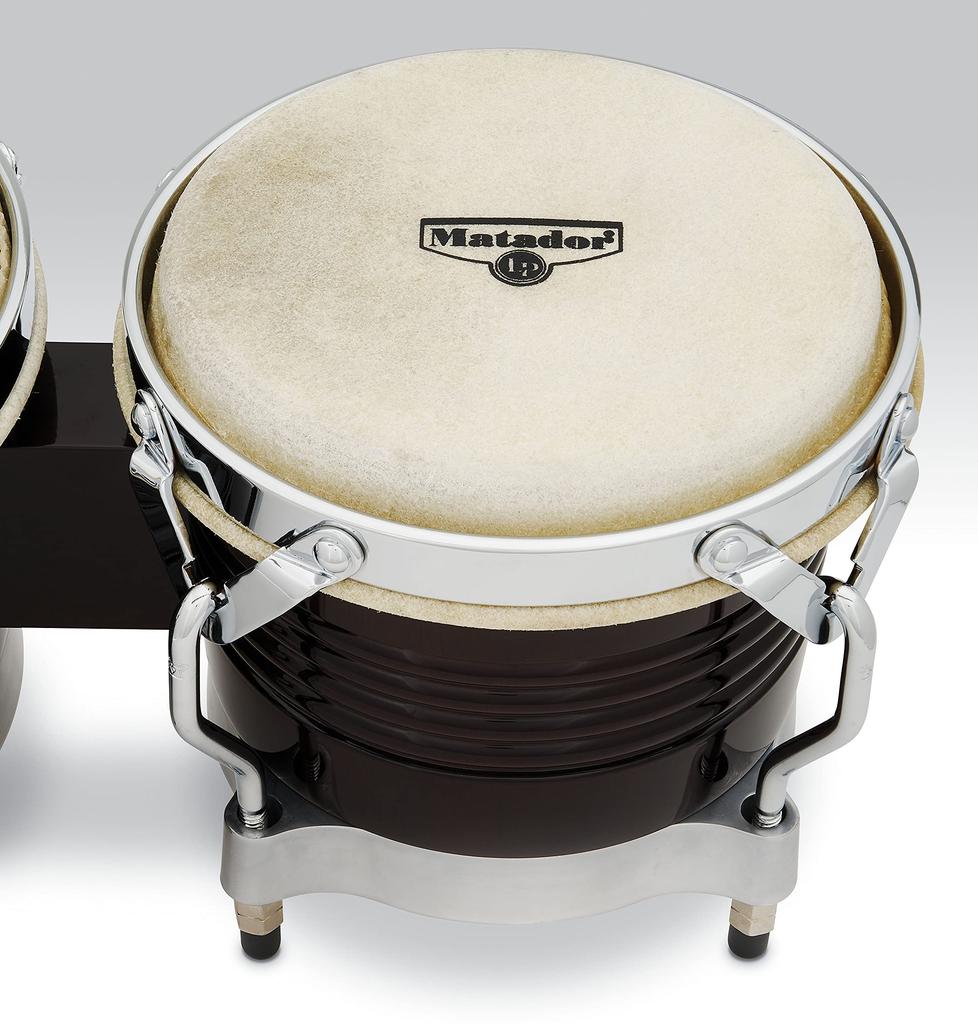 LP Matador Wood Dark Chrome M201 Bongos, Brown,