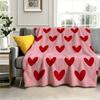 Heart Vibes Flannel Blanket Warm Soft Halloween Christmas Couch Warm Cozy Decorative Decor Gift for All Season