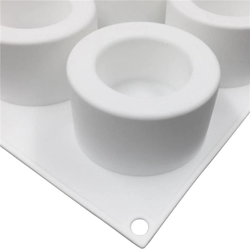 

2X 6-секционные силиконовые формы для пудинга, кексов, французских десертов, муссовых тортов, DIY формы для выпечки белый