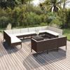 Day and Night - Day and Night Garden Furniture Set 14 Pieces and Brown Synthetic Rattan Cushions