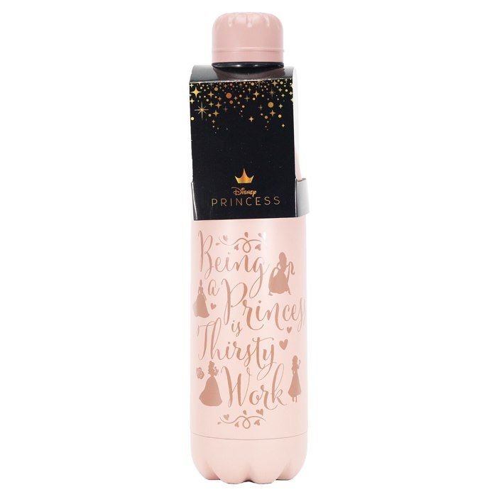 Bouteille D'eau - DISNEY PRINCESS - Thirsty Work - Métal - Rose - 540ml