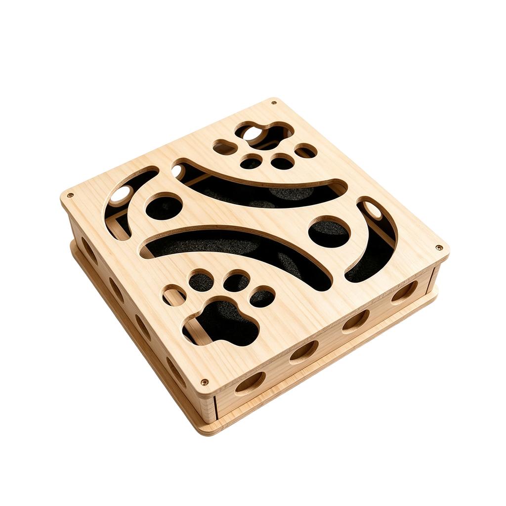 Interactive Scratcher Puzzle Toy Box for Cats
