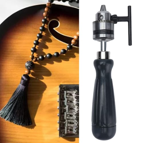 SOCOCO Manual Tool Pin Vise for Hand Drill, Drilling, 0.6-6mm Clamping Range, for Woodworking, Soft Metals, Acrylic Sheets, DIY, and Carbon Steel