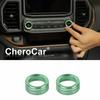 2PCS Center Console Audio Switch Knob Trim Ring For Bronco Sport -2025 Green