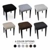 Washable Chair Seat Cover Solid Color Stool Cover Universal Fiit Stool Case  for Square Chairs
