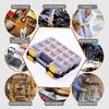 Tools Organizer Box  Storage Box 34-Compartment Double Side Hardware Organizers with Removable Plastic Dividers for Screws, , Nails, Bolts