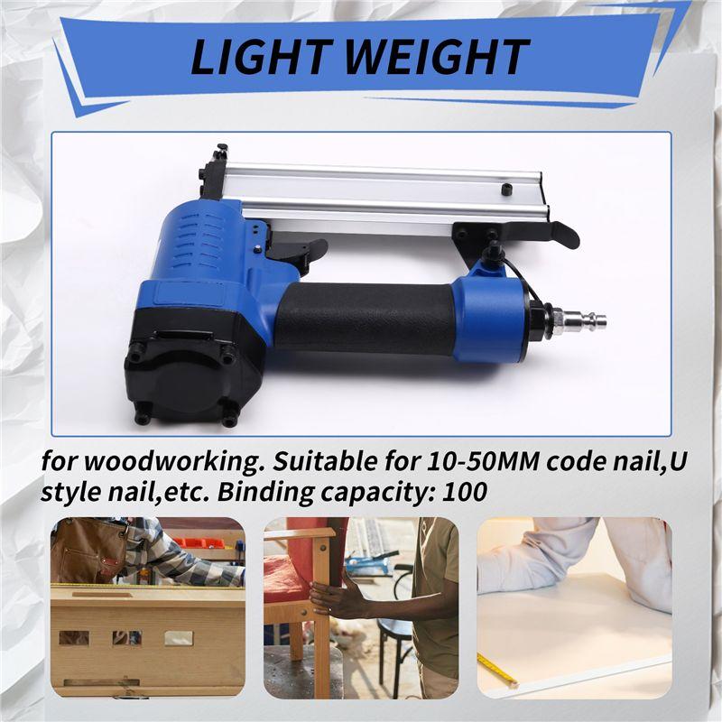 Aug. F50 Type Pneumatic Air Stapler Nailer Fine Stapler Tool For Furniture Nailer Tool Pneumatic Air Power Tool For 10-50MM