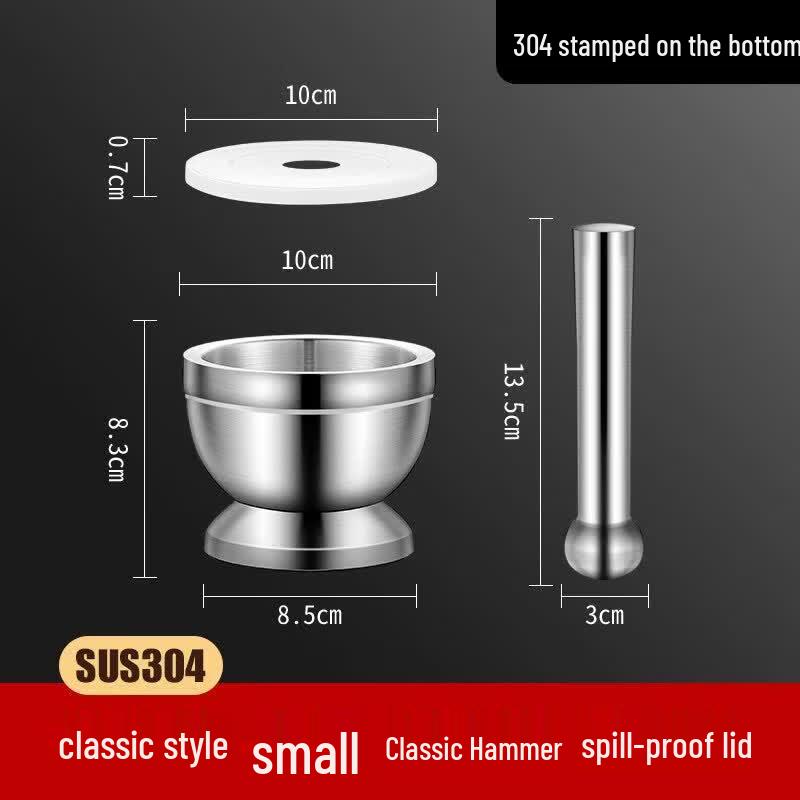 304 Stainless Steel Mortar and Pestle