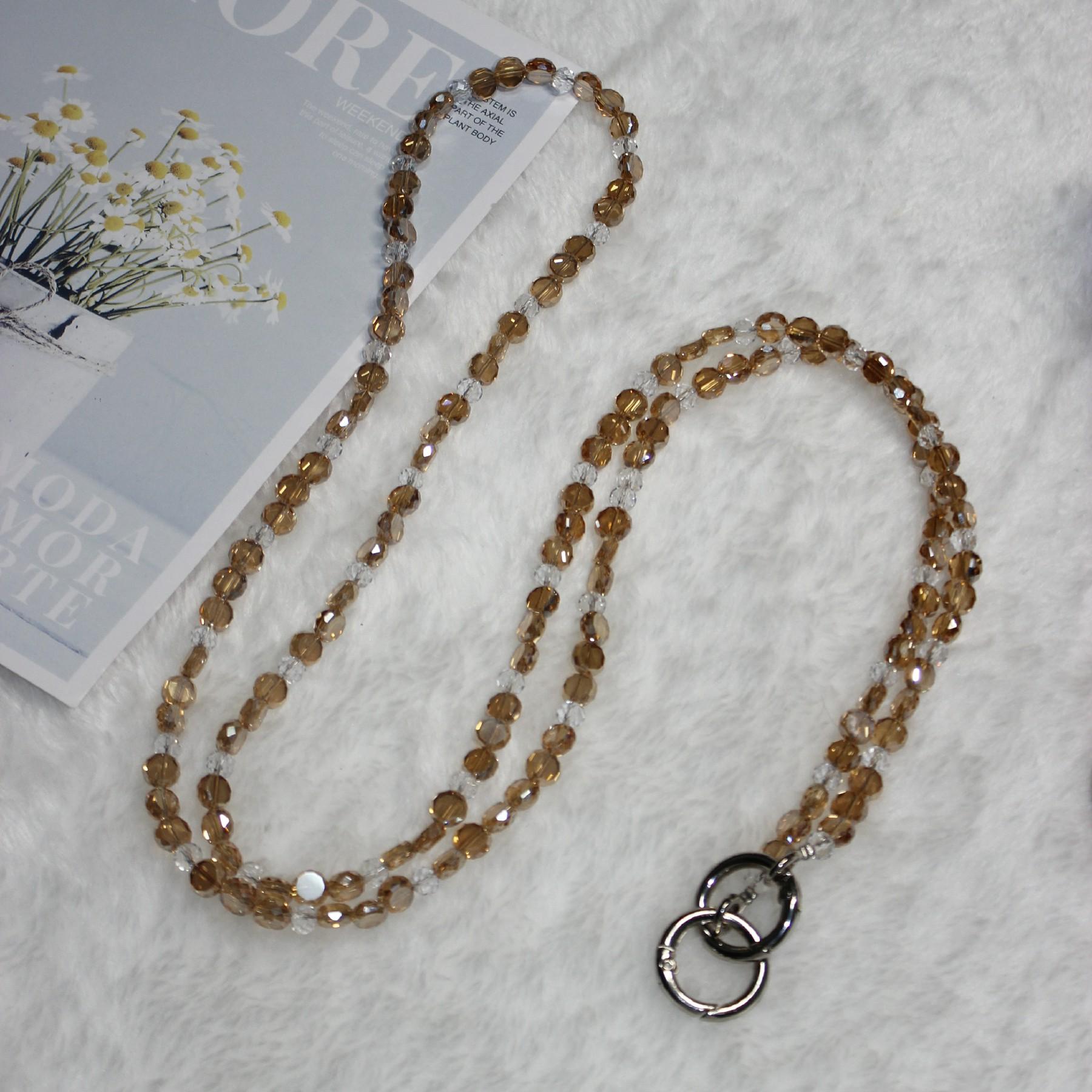 

120см Ремінець-шарм для телефону з кришталевими намистинами, плечовий ремінець-шнурок з язичком для кріплення Style D