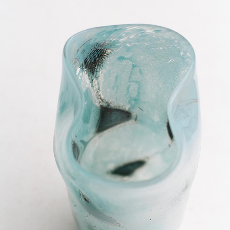 Elegant Gradient Glass Vase Luxury Home Decor for Living Room Tabletop Flower Arrangement