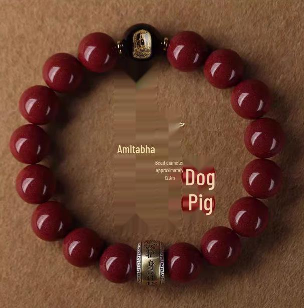 Zinnoberrot Lila Goldener Sand Tierkreiszeichen Schutzarmband für Glück und Sicherheit im Geburtsjahr