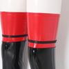 Harajuku Stil Spiegel Glänzend Lackleder Oberschenkelhohe Strümpfe Damen Sexy Kontrastfarbe Pole Dance Clubwear Cosplay Strumpfhosen