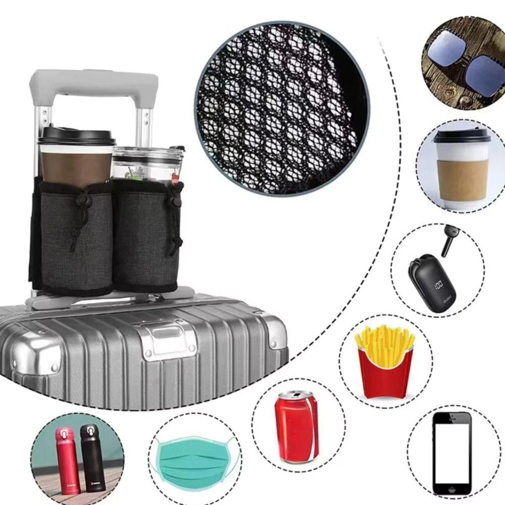 Hands-Free Luggage Drink Bag Storage Bag Travel Cup Holder Holder Suitcase Drink Holder Airport